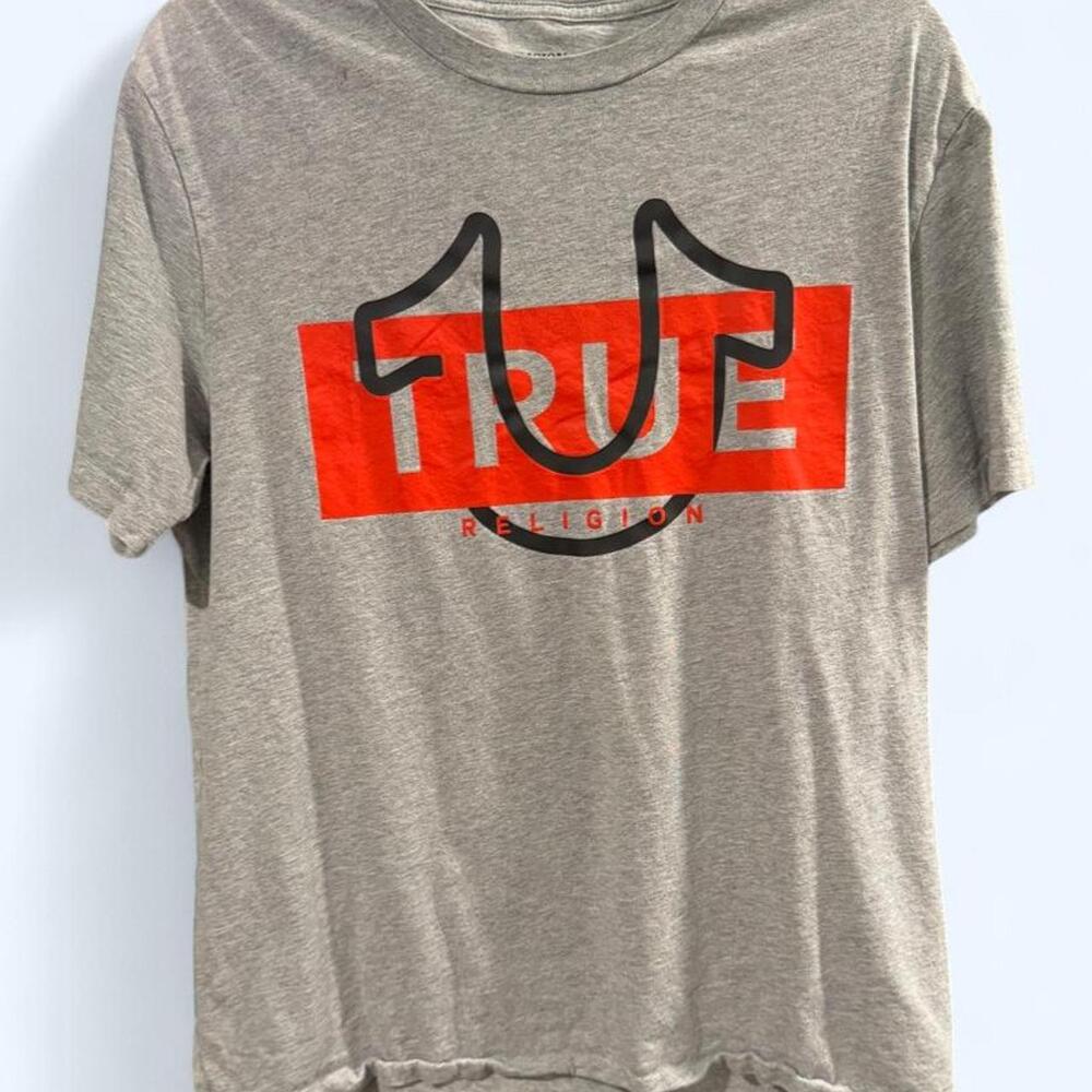 True Religion Logo Tee – Men’s Large Gray